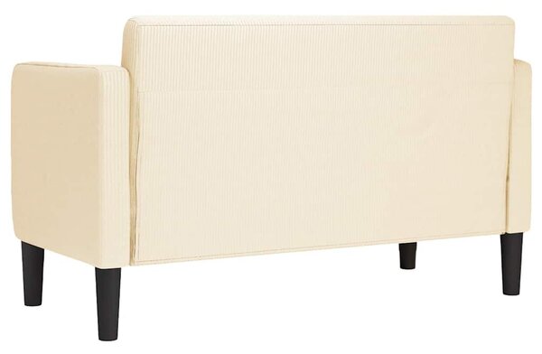 Krém kordbársony szövet loveseat kanapé 109 cm
