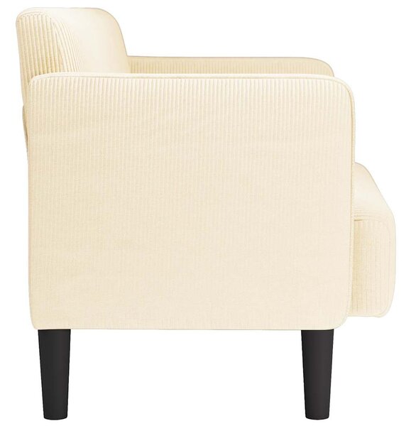 Krém kordbársony szövet loveseat kanapé 109 cm