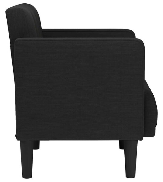 Fekete szövet kanapészék karfás szék 53 cm