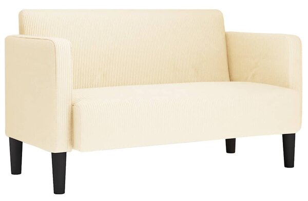 Krém kordbársony szövet loveseat kanapé 109 cm