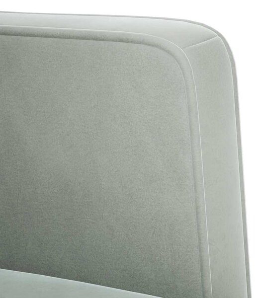 Világosszürke bársony loveseat kanapé 111 cm