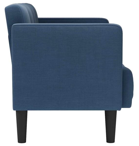Kék szövet loveseat kanapé 111 cm