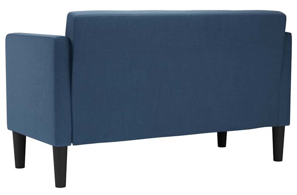 Kék szövet loveseat kanapé 111 cm
