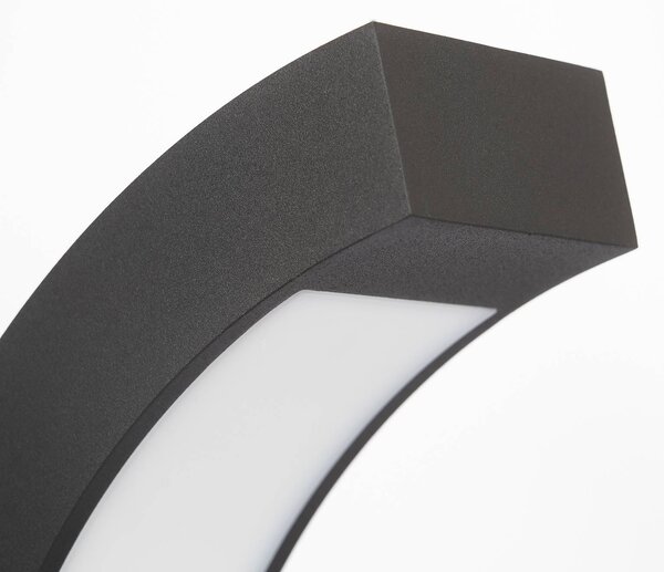 Lucande LED állványlámpa Lennik, 40 cm, antracit, fém, Fekete, Alumínium, Modern