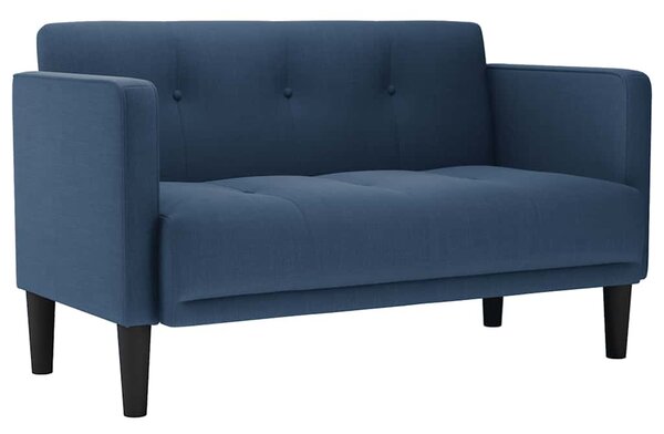 Kék szövet loveseat kanapé 111 cm