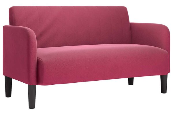 Bordó bársony loveseat kanapé 109 cm