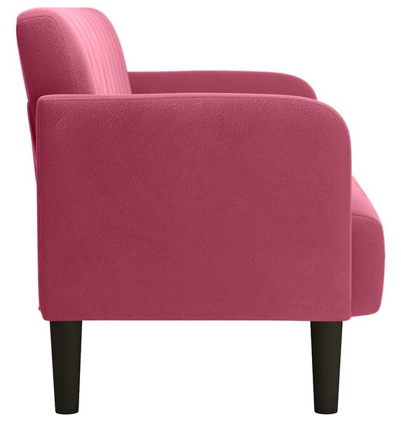 Bordó bársony loveseat kanapé 109 cm