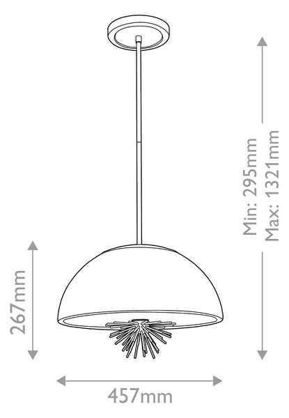 Elstead lighting klasszikus függeszték staring opál arany elsstaring-3p-dgopal