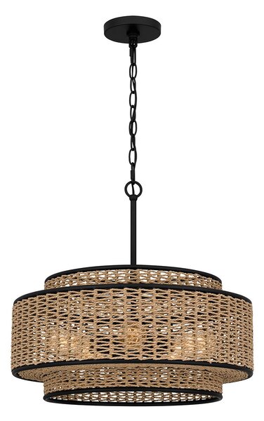 Quoizel boho függeszték teton barna matt fekete elsqz-teton-5p-mbk
