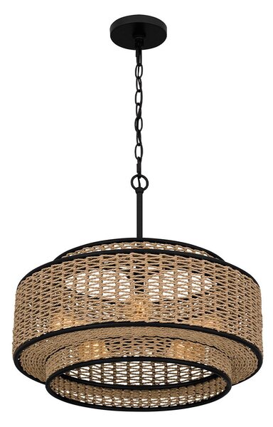 Quoizel boho függeszték teton barna matt fekete elsqz-teton-5p-mbk