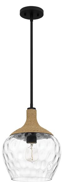 Quoizel modern boho függeszték royer matt fekete átlátszó elsqz-royer-1p-mbk