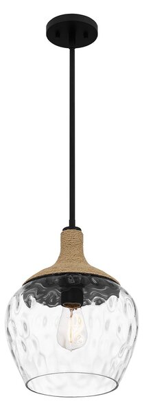 Quoizel modern boho függeszték royer matt fekete átlátszó elsqz-royer-1p-mbk