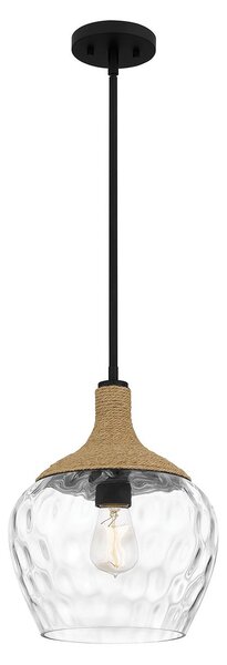 Quoizel modern boho függeszték royer matt fekete átlátszó elsqz-royer-1p-mbk