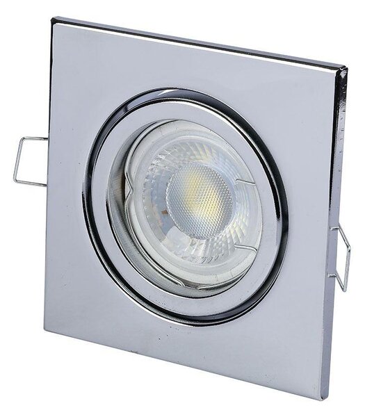 V-TAC GU10 LED spot lámpa keret, króm lámpatest - SKU 3474