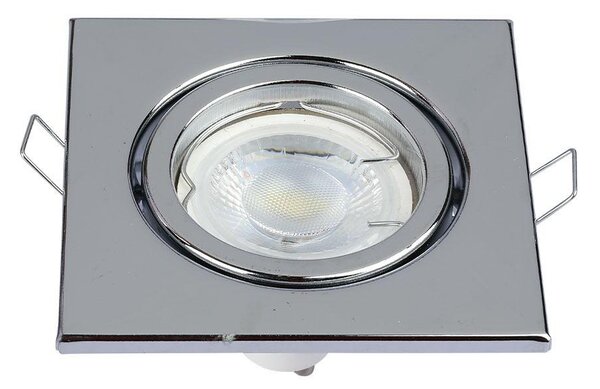 V-TAC GU10 LED spot lámpa keret, króm lámpatest - SKU 3474