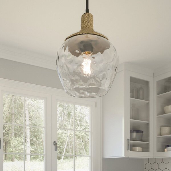 Quoizel modern boho függeszték royer matt fekete átlátszó elsqz-royer-1p-mbk