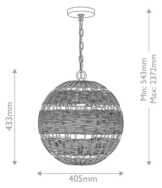 Quoizel boho kültéri függeszték lindendale barna elsqz-lindendale-pwt IP44