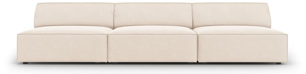 Krémszínű bársony kanapé 240 cm Jodie – Micadoni Home
