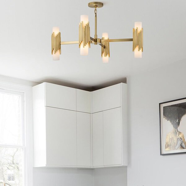 Elstead lighting klasszikus csillár marvele sárgaréz opál elsmarvele8-ab-opal