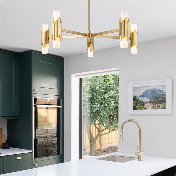 Elstead lighting klasszikus csillár marvele sárgaréz opál elsmarvele10-ab-opal