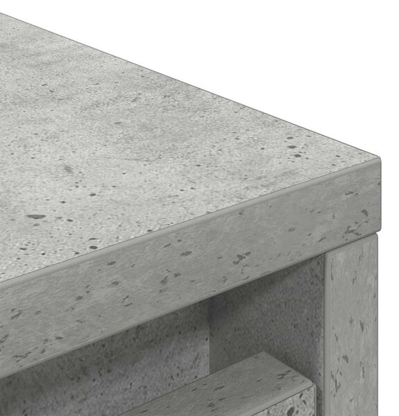 Betonszürke szerelt fa cipőszekrény 57x34x76 cm