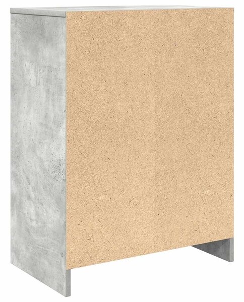 Betonszürke szerelt fa cipőszekrény 57x34x76 cm