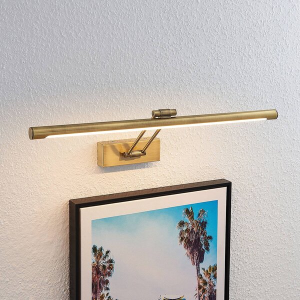 Lucande LED-es képvilágítás Dimitrij, sárgaréz, fém, 54cm, Bronz / antik sárgaréz, Nappali / Étkező, fém, Antik