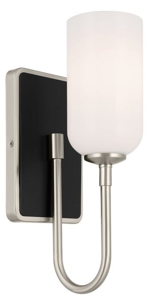 Kichler klasszikus fali lámpa solia fekete nikkel opál elskl-solia-1w-bnb IP44