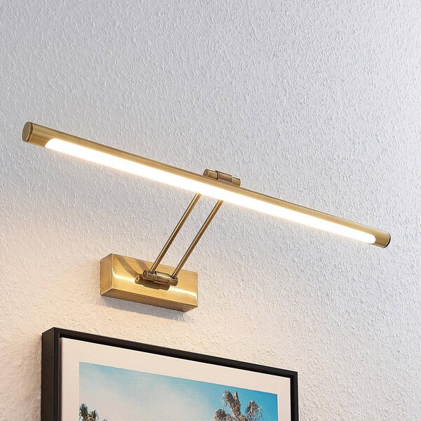 Lucande LED-es képvilágítás Dimitrij, sárgaréz, fém, 54cm, Bronz / antik sárgaréz, Nappali / Étkező, fém, Antik