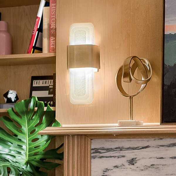 Kichler modern fali lámpa serene sárgaréz elskl-serene-ledwnbr