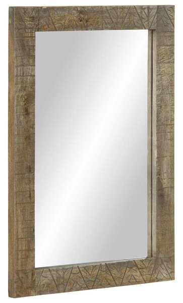 Fürdőszoba tükör 50x2,5x70 cm tömörfa mangó szürke