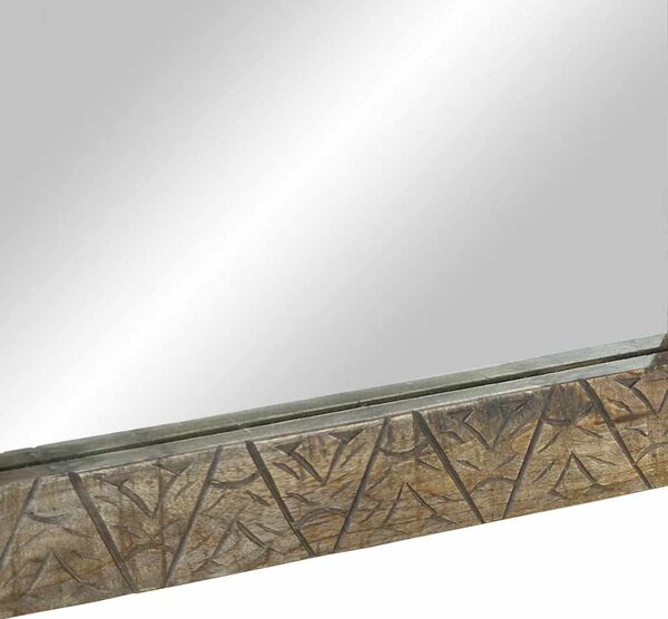 Fürdőszoba tükör 50x2,5x70 cm tömörfa mangó szürke