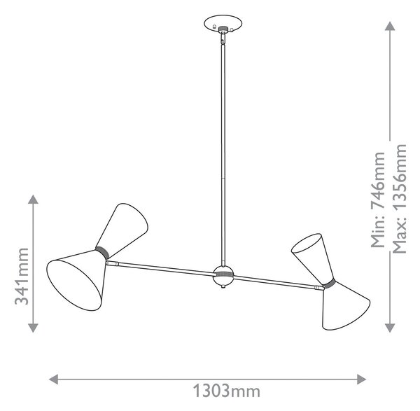 Kichler modern függeszték phix barna fekete elskl-phix2linearcbb