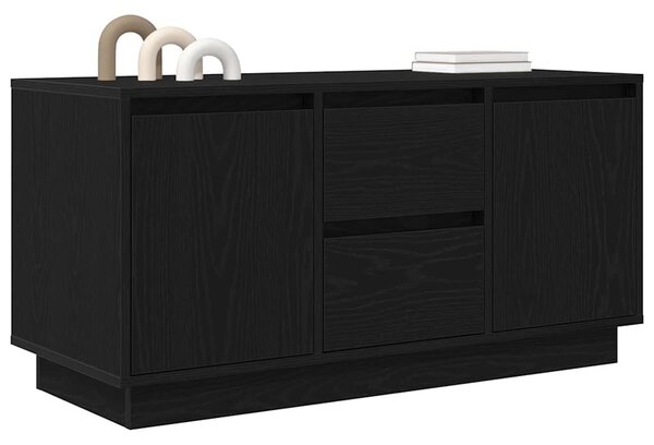 Fekete tölgy TV-szekrény LED-világítással 100x41x50 cm