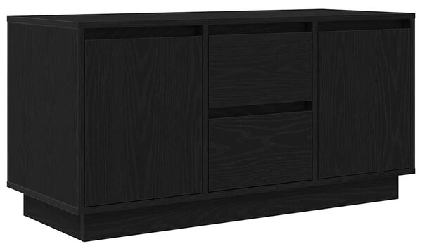 Fekete tölgy TV-szekrény LED-világítással 100x41x50 cm