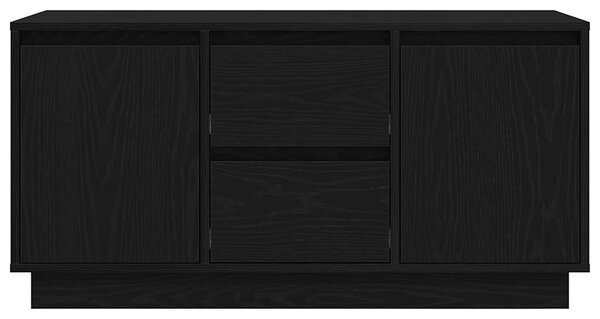 Fekete tölgy TV-szekrény LED-világítással 100x41x50 cm