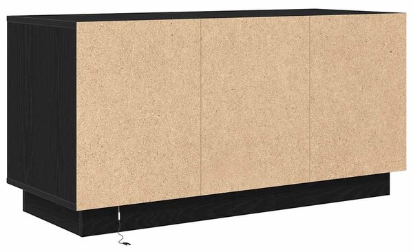 Fekete tölgy TV-szekrény LED-világítással 100x41x50 cm