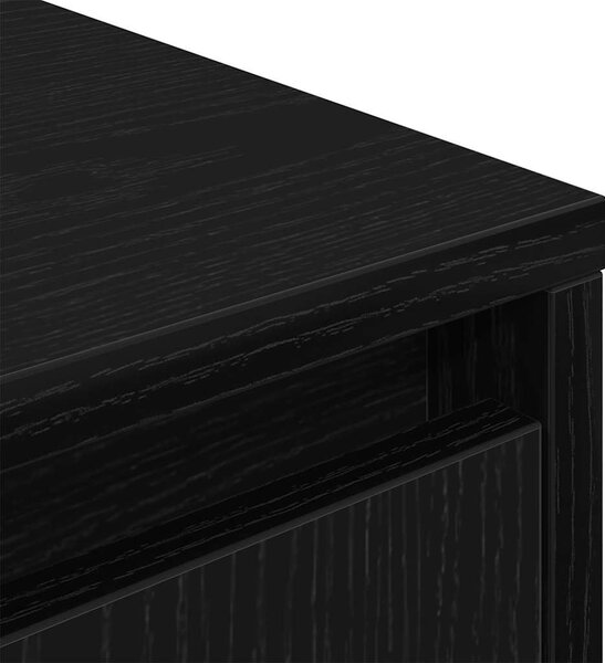 Fekete tölgy TV-szekrény LED-világítással 100x41x50 cm