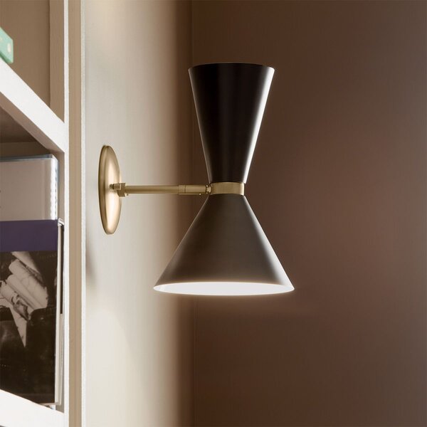 Kichler modern fali lámpa phix barna fekete elskl-phix-1w-cbb