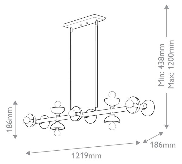 Kichler modern függeszték palta barna elskl-palta-lp10-cpz