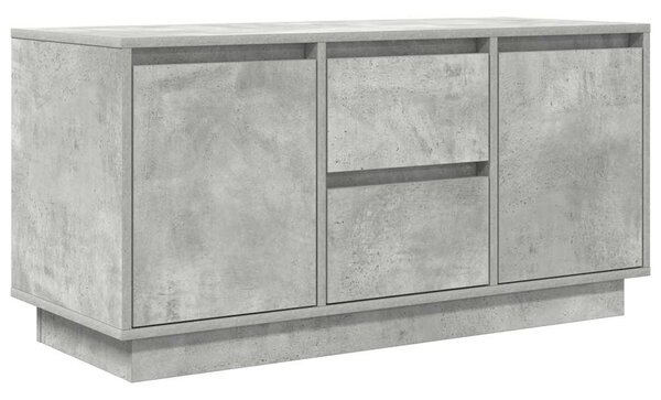 Betonszürke TV-szekrény LED lámpákkal 100x41x50 cm