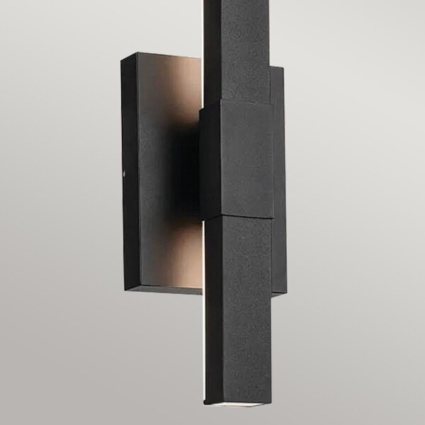 Kichler modern kültéri fali lámpa nocar fekete elskl-nocar-m-bk IP44