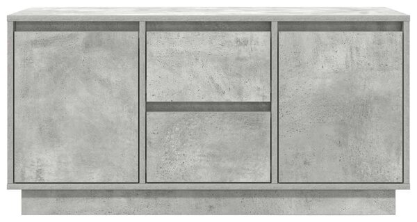 Betonszürke TV-szekrény LED lámpákkal 100x41x50 cm