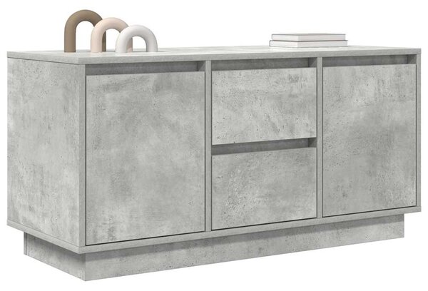 Betonszürke TV-szekrény LED lámpákkal 100x41x50 cm