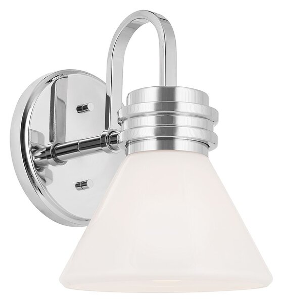 Kichler klasszikus fali lámpa farum fehér króm elskl-farum1-ch IP44