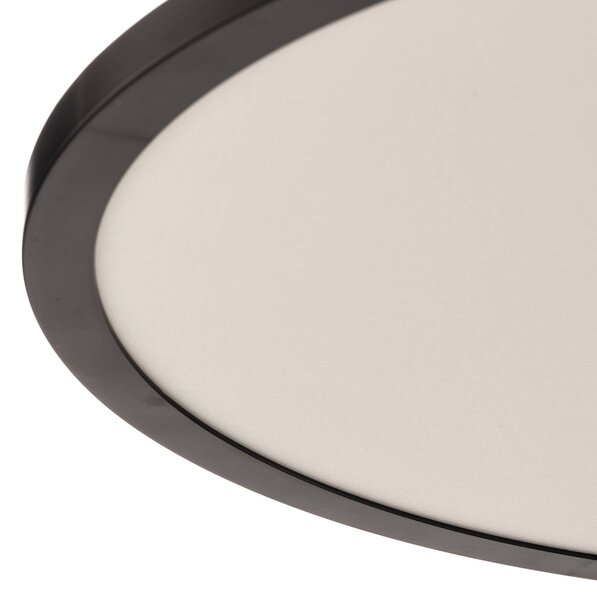 Brilliant LED mennyezeti lámpa Tuco CCT, szab., fekete Ø50cm, dimmelhető, Fekete, Nappali / Étkező, Műanyag, Modern