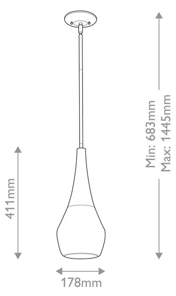 Kichler modern függeszték deela fekete opál elskl-deela-p-bk