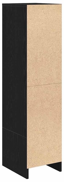 Fekete tölgy szerelt fa magasszekrény 29,5x34x119,5 cm