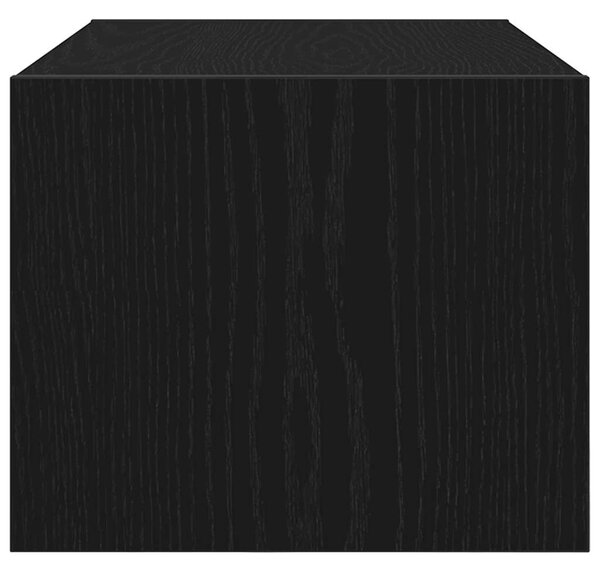 Fekete tölgy színű szerelt fa TV-szekrény 60x31x25,5 cm