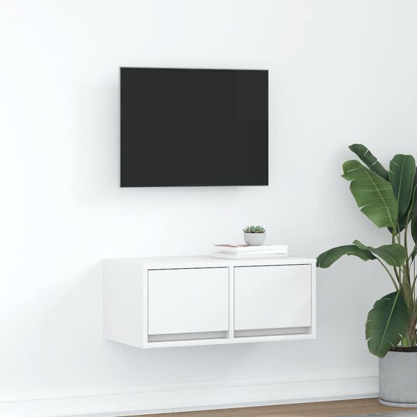 Fehér szerelt fa TV-szekrény 60x31x25,5 cm